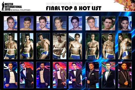 Top Picks For Mister International 2015 Apollo Male Gods