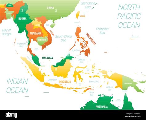 Map Of Southeast Asia Political - Kala Salomi