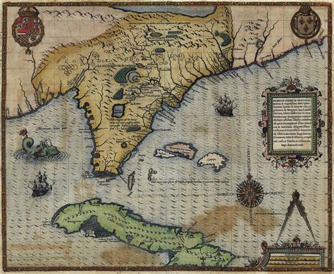 Antique Maps - Old Cartographic maps - Antique Map of Florida Province ...