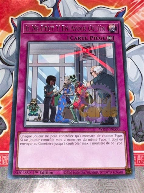 Carte YU GI OH IL NE PEUT Y EN AVOIR QU UN WISU FR060 EBay