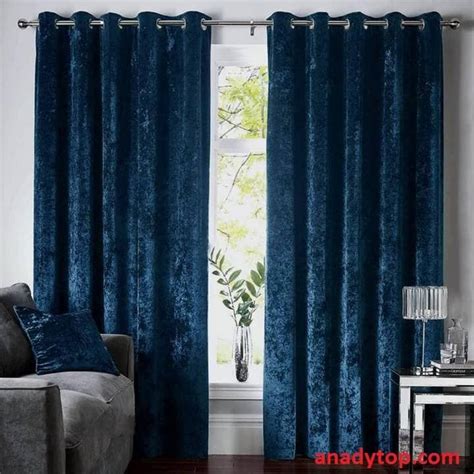 The Beautiful And Elegant Solid Royal Blue Velvet Flocking Curtains