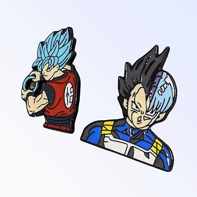 Dragon Ball Z Enamel Pin Goku And Vegeta Anime Gohan Super Saiyan Set