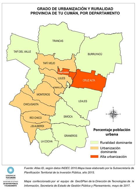 Mapa áreas Urbanas Gran San Miguel De Tucumán Geosplan