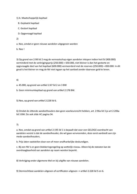 OJR 2 Uitwerkingen Huiswerk Week 2 A Maatschappelijk Kapitaal B