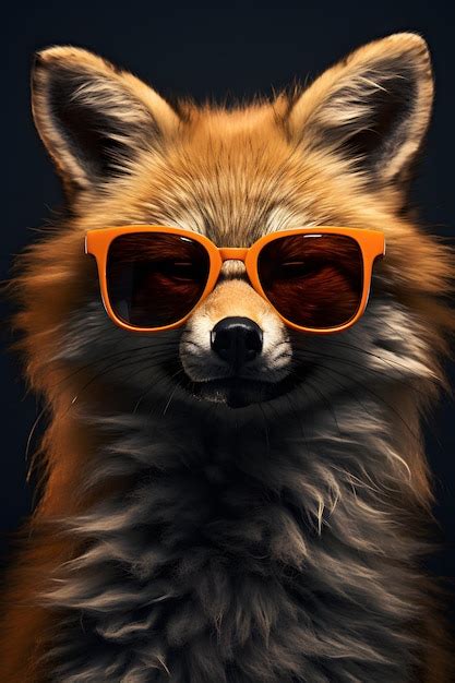 Premium Ai Image Funny Fox Wearing Sunglasses