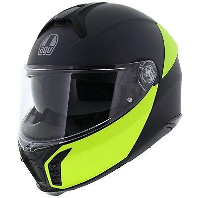 Agv Tourmodular Modular Motorcycle Helmet Balance Matt Black Fluo