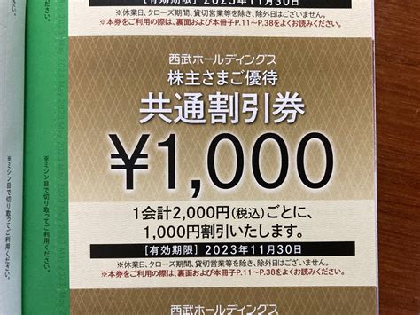 【未使用】西武ホールディングス株主優待 1000円共通割引券×10枚 プリンスホテルレストランゴルフ場西武園ゆうえんち大磯ロングビーチ