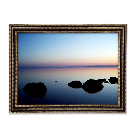 Haus Am Meer Tranquil Stepping Stone Ocean Gerahmter Druck Wayfair De