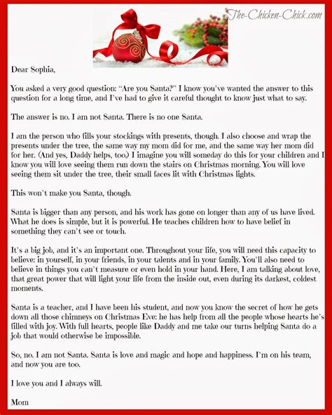 Template Printable Letter Explaining Santa