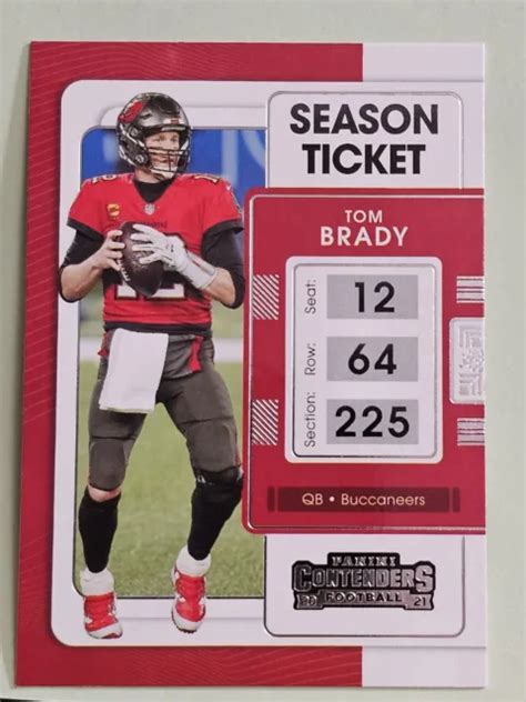 Billet De Saison Tom Brady Panini Contenders Football Carte