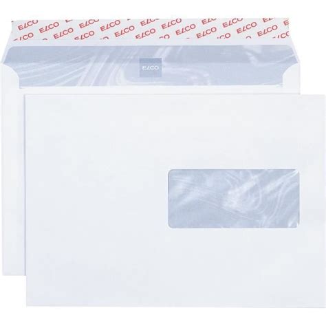 Elco 62896 Boite de 500 enveloppes avec fenêtre Format C5 Blanc29