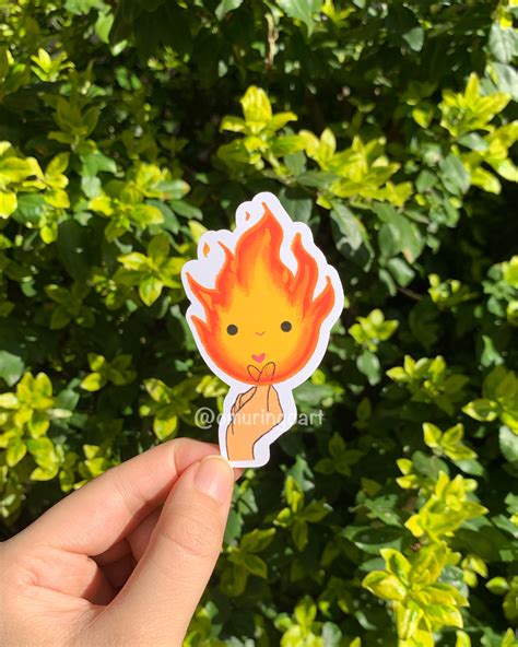 Howls Moving Castle Finger Heart Calcifer Sticker Sigma Psi Zeta