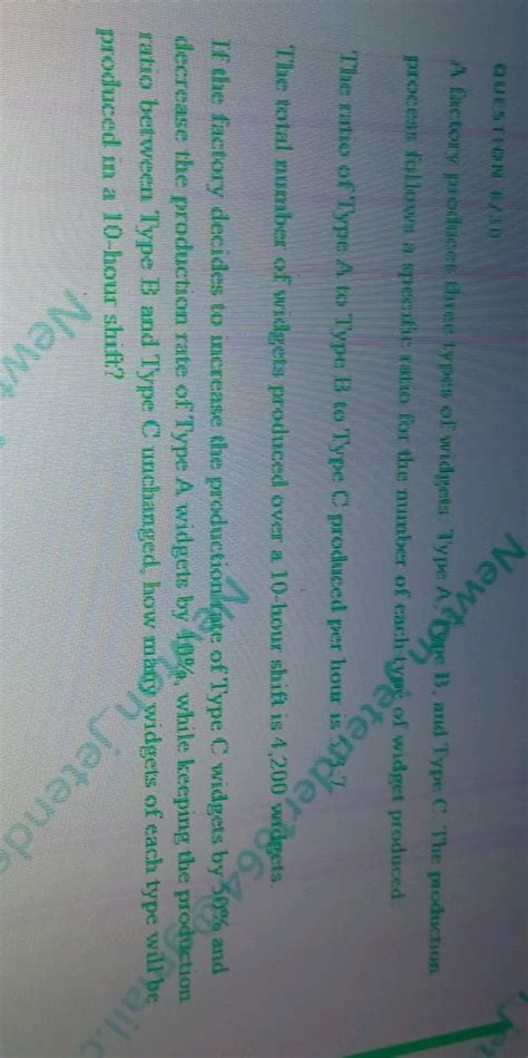 A factory produces three types of widgets: | StudyX