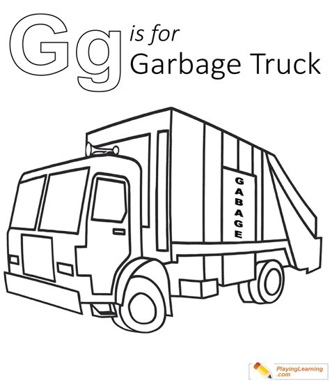 G Is For Garbage Truck Coloring Free G Is For Garbage Truck Coloring