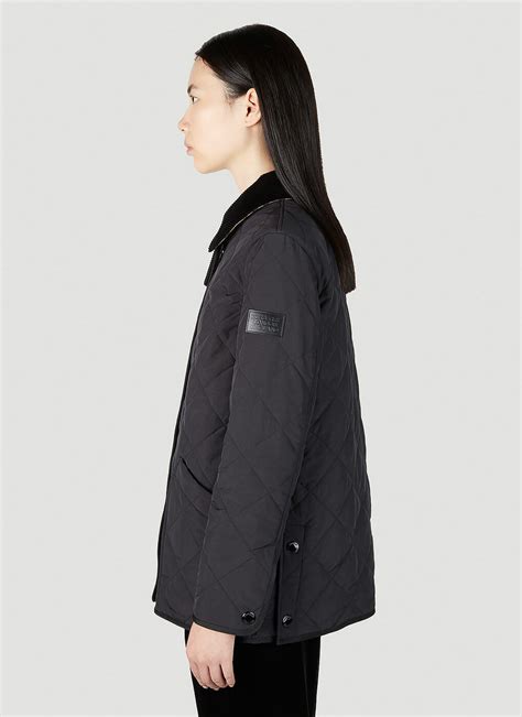 Burberry Cotswold Quilted Jacket In Black Burberry