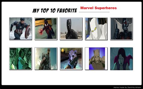 My Top 10 favorite Marvel superheroes by Drago-Pantherforever on DeviantArt