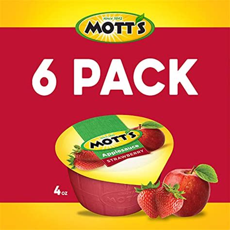 Motts Applesauce Strawberry 24 Oz Pack Of 6 Pricepulse