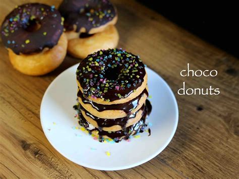 Donut Recipe Chocolate Donut Recipe Eggless Chocolate Doughnut