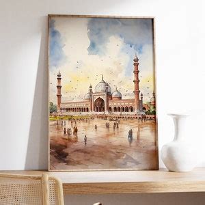 Badshahi Mosque Print Pakistan Wall Art Pakistan Print Pakistan Art