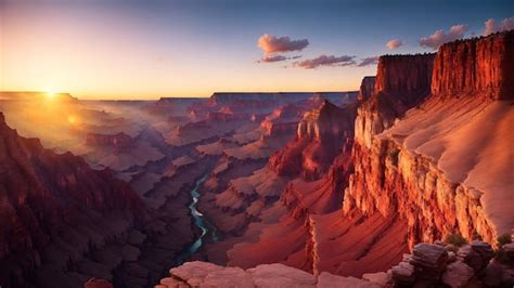 Premium AI Image | The Grand Canyon at sunrise hyper realistic photography