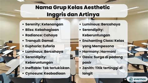 180 Nama Grup Kelas Aesthetic Smp Sma And Sd Blog Evermos