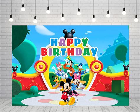 Mickey Mouse Clubhouse Telón de fondo para fiestas de cumpleaños 5 x