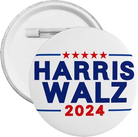 Kamala Harris Waltz Button Pins Kamala Harris Tim Waltz