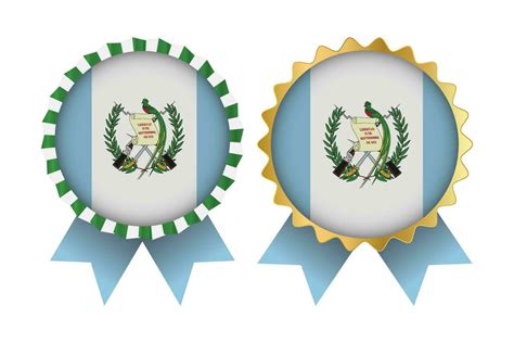 Vector Medal Set Designs Of Guatemala Template Vector Art At