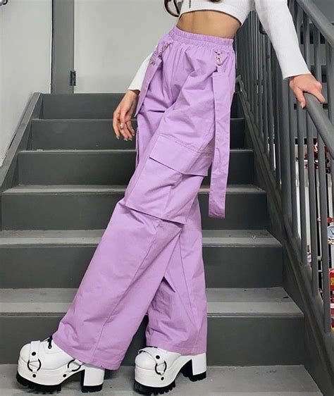 Cargo Pants Ninja Cosmico Fashion Streetwear Fashion Purple Pants