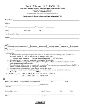 Fillable Online Authorization Form Requesting Medical Records To Be