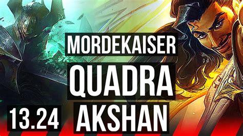 MORDEKAISER Vs AKSHAN TOP Quadra 9 Solo Kills 500 Games