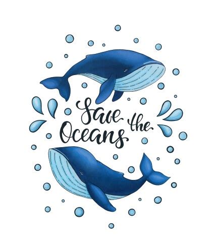 Save Our Oceans Royalty Free Vector Image Vectorstock