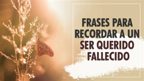 Frases Conmovedoras Para Recordar Y Honrar A Un Ser Querido Fallecido