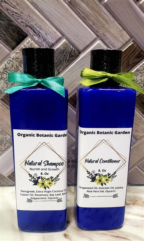 Natural Hair Growth Shampoo and Conditioner 100% Organic and Herbal ...