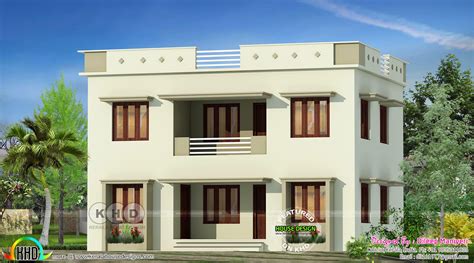 1551 Square Feet 4 Bedroom Flat Roof House Plan Kerala Home Design