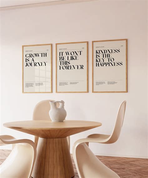 Modern Neutral Aesthetic Room Decor words to Live By Manifestation Minimalist Calming ...