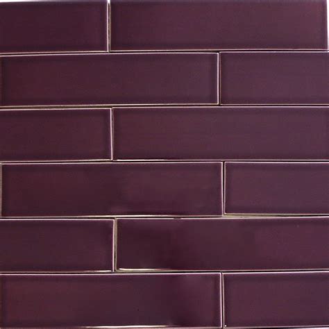 Ceramic Subway Tile Plum Purple Tile Bathroom Purple Kitchen Subway