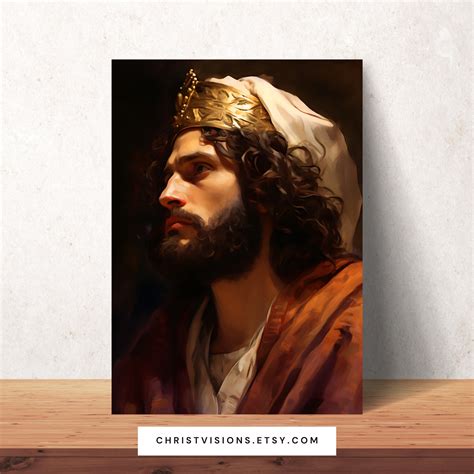 King David Digital Art King David Painting King David Picture King David Art Printable Bible Art