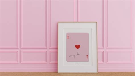 Ace Of Hearts Printable Wall Art Playing Card Poster Exhibition Poster