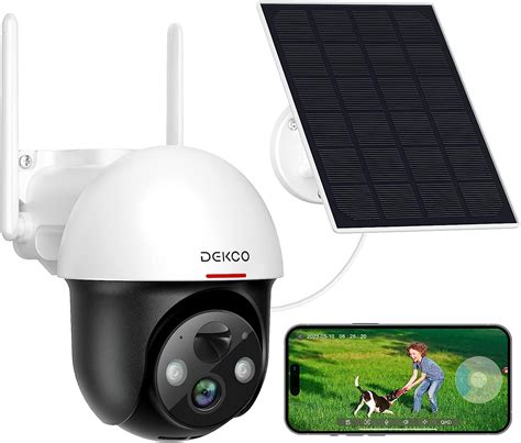 DEKCO 2K Security Camera Outdoor Wireless Solar CCTV Camera Systems