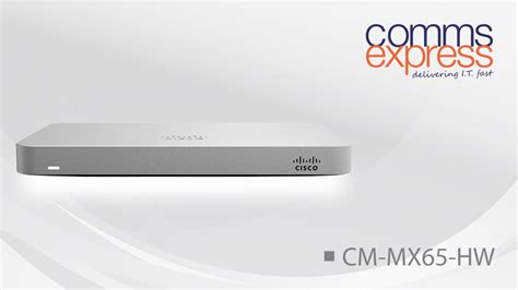 Cisco Meraki Mx65 Hw Cloud Managed Security Appliances Youtube