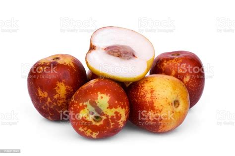 Chinese Jujubes Isolated On White Background Stock Photo Download