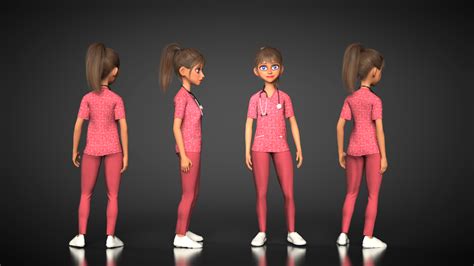 Toon Female Scrubs Character Creator Outfit Reallusion Content Store