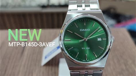 UNBOXING AND REVIEW NEW CASIO WATCH MTP B145D 4A2VEF Green Dial YouTube