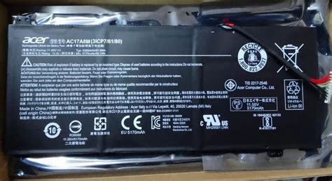 Acer Ac A M Battery Battery Type Lithium Ion Capacity Mah