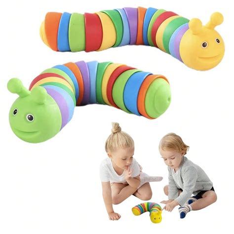 1 Pack Sensory Fidget Toy Stress Reducing Caterpillar Sensory Toy For