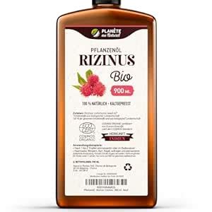 Rizinusöl Bio 900 ml 100 Rein Natürlich und Kaltgepresst Wimpern