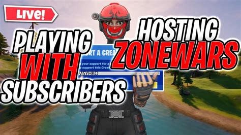 Live 🔥 Playing With Subscribers 🔥 Hosting Zonewars 🔥 Fortnite Battle Royale Youtube