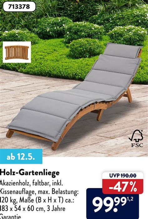 Holz Gartenliege Aldi S D April