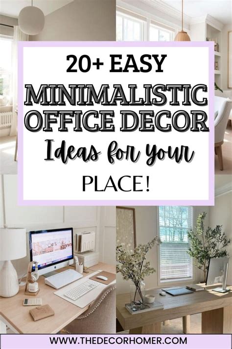 20+ Easy Minimalistic Office Décor Ideas For Your Place ...